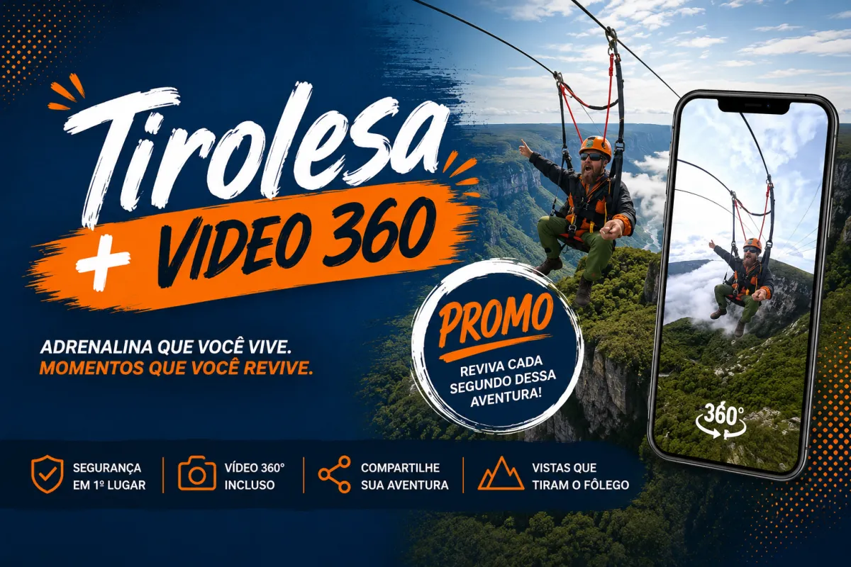 Pacote Tirolesa + Video 360